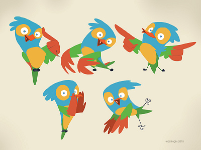 colorish bird designs illustration