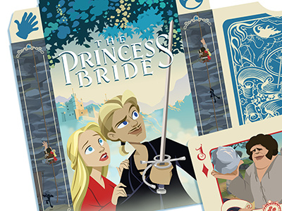 Princess Bride card deck box art character design drawing gaming illustration