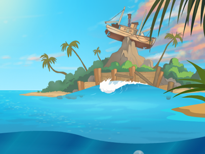 Disney Water Parks web animation animation illustration