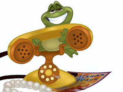 Princess and the Frog calling illustration
