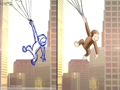 RIF Curious George Rough to final compare animation commercial