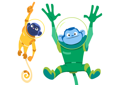 space monkeys illustration