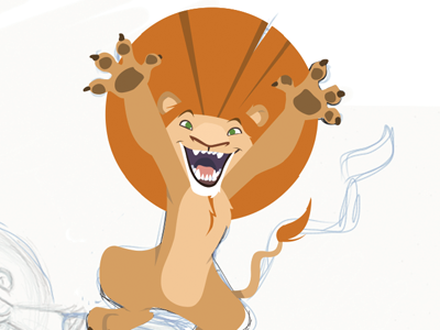 lion afro 2 illustration