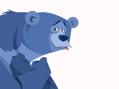 blue bear illustration