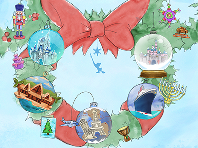 Holiday Wreath animation illustration