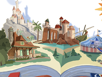 New Fantasyland product color comp illustration storyboard
