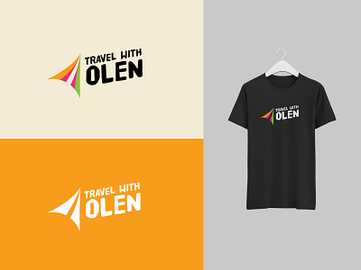 Travel with Olen Logo 2d adobe brand design brand identity brand identity design branding design graphic design illustration logo logo design minimalist minimalist logo typography vector