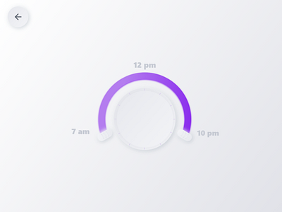 neumorphic time slot selector