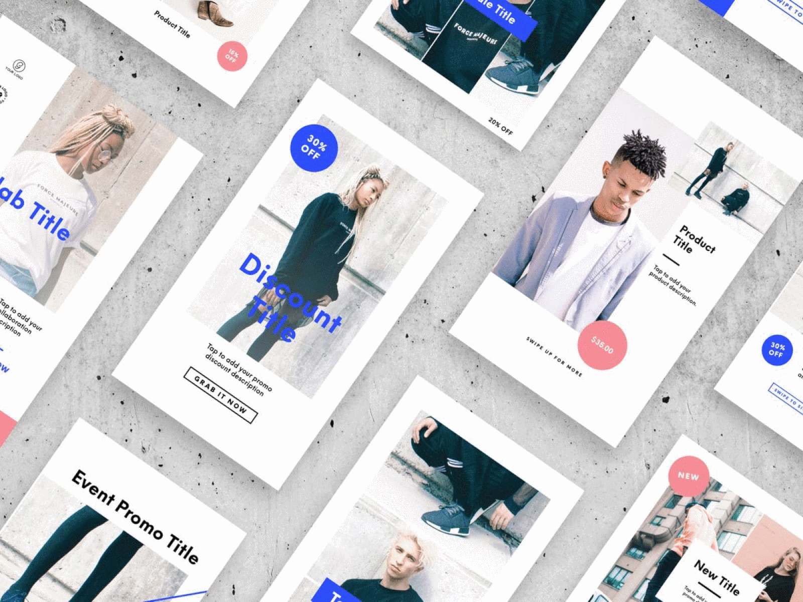 Retail Modern Minimal Layout Collection branding clean collection content content design graphic design layout design layouts minimal promo promotion retail stylish template template design