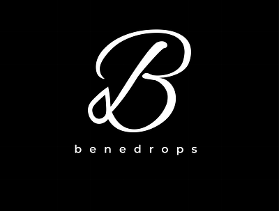 benedrops Logo beauty black brand branding design drop feminine logo logodesign skincare white