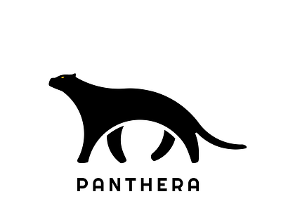 Panthera Logo animal balance black golden ratio logo logodesign panther yellow