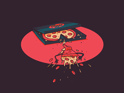 The worst... faceplant illustration pizza vector