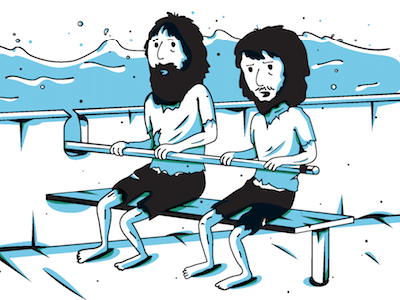 Rowers character design illustration vector