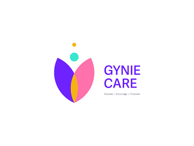 Gyniecare Logo branding design flat gynecologist icon illustrator logo minimal ui vector web