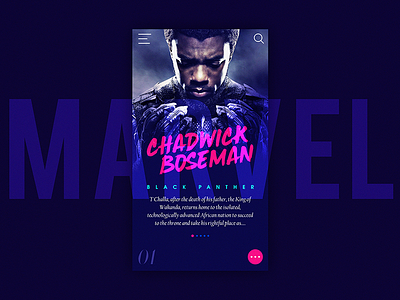 Black Panther Mobile Interface 2018 avengers blackpanther marvel mobile app mobile ui stanlee superhero tchalla ui wakanda