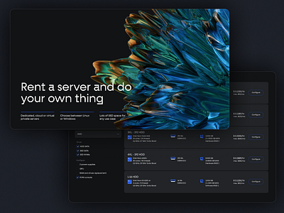 3d illustration and ui design for server provider 3d design typography ui ux