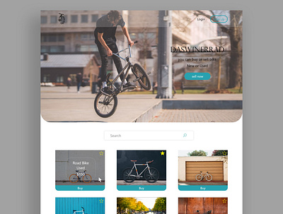 website for used bikes adobexd design illustrator photoshop ui uiux ux web website