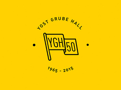 Yost Grube Hall architecture flag illustrator logo yost grube hall