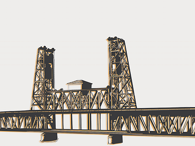 #TBT Steel Bridge bridge illustration pdx portland steel bridge