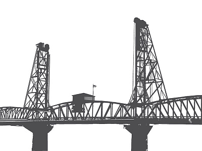 Hawthrone Bridge bridge hawthrone bridge illustration pdx portland
