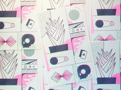 Doodles -> Riso print