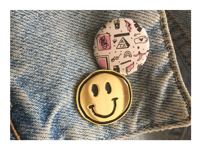 Afterhours show pin atx enamel pin poster show smiley face