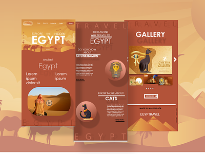Egypt Travel Web Design Idea
