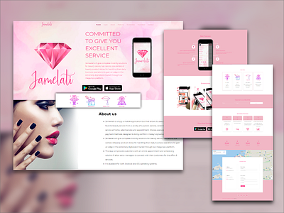 Jamelati | Landing page for Beauty App