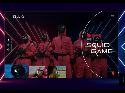 Squid Game By Netflix Web Design Concept
