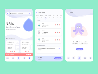 Waterman app concept design conceptual design figmadesign illustration minimal minimalist ui ux