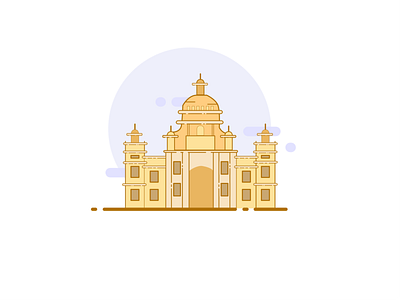 Victoria Memorial, Kolkata conceptual design figmadesign illustration kolkata landmark minimal minimalist ui vector victoria