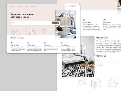 Homely commercial concept design figmadesign furniture store home homely illustration minimal website