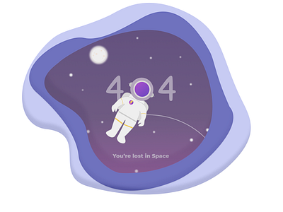 404: Lost in Space 404 404 error design illustration lost in space minimal minimalist