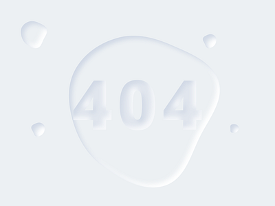 404 404 conceptual design figmadesign illustration minimal monochrome neomorphic neomorphic error page neomorphism neumorphic design