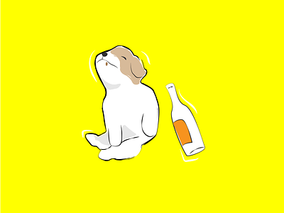 Fridays be like! adobe illustrator design dog doggo doggy furbaby hangover high illustration illustration art illustrations illustrator minimal sleepyhead