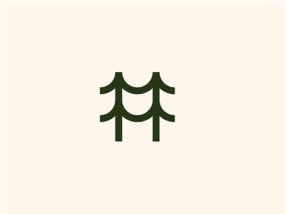 Trees branding design flat graphic design icon identity illustration logo mark minimal vector