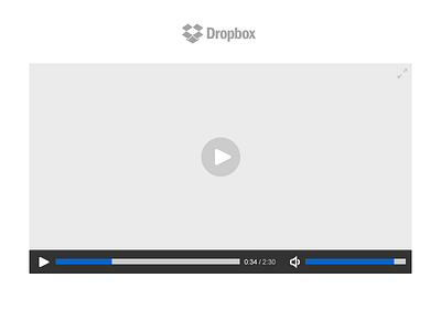 Video Player UI batch dropbox flat ui videoplayer