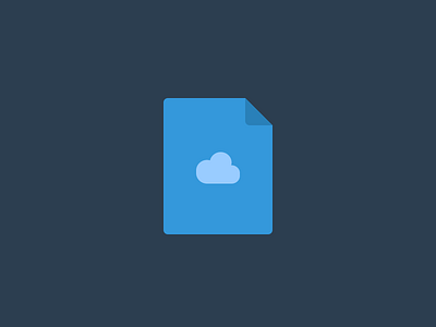 Cloud File file flat icon psd
