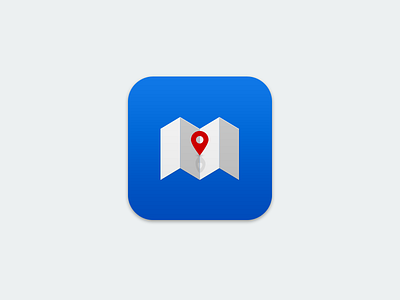 Maps icon on iOS 7 icon ios7 location map
