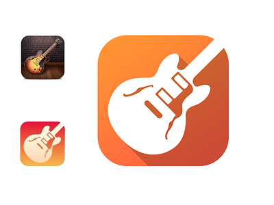 Garage Band iOS 7 icon redesign