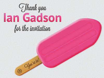 I'm a player now! alex draft gadson ian invitation invite new photoshop popsicle sadeck