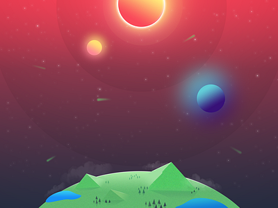 WIP - 1 design earth illustration planets space sun universe