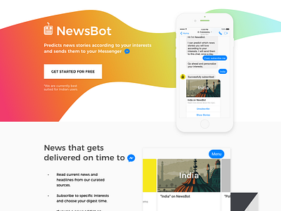 NewsBot - Curated news to your Messenger