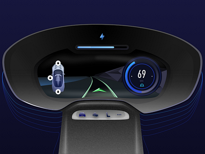 Electric Car Dashboard Concept