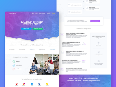 Marketing agency homepage design concept
