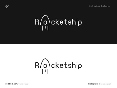 Rocketship logo design