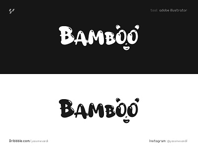 Bamboo logodesign bamboo bamboo design design graphicdesign illustrator logo logo black and white logo mark logodesign logotype panda design text logo