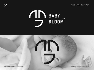 Baby Bloom LOGO baby logo bloom cute logo dailylogochallenge design face logo graphicdesign illustrator kids kids logo logo logo black and white logodesign