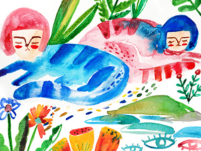 cat lady illustrationwork comissioned watercolor work illustration cat