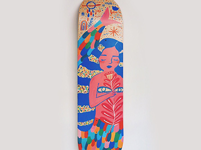 Unrequited Love acrylic drawing enamel illustration illustrationskate paint skateboard skatedeck